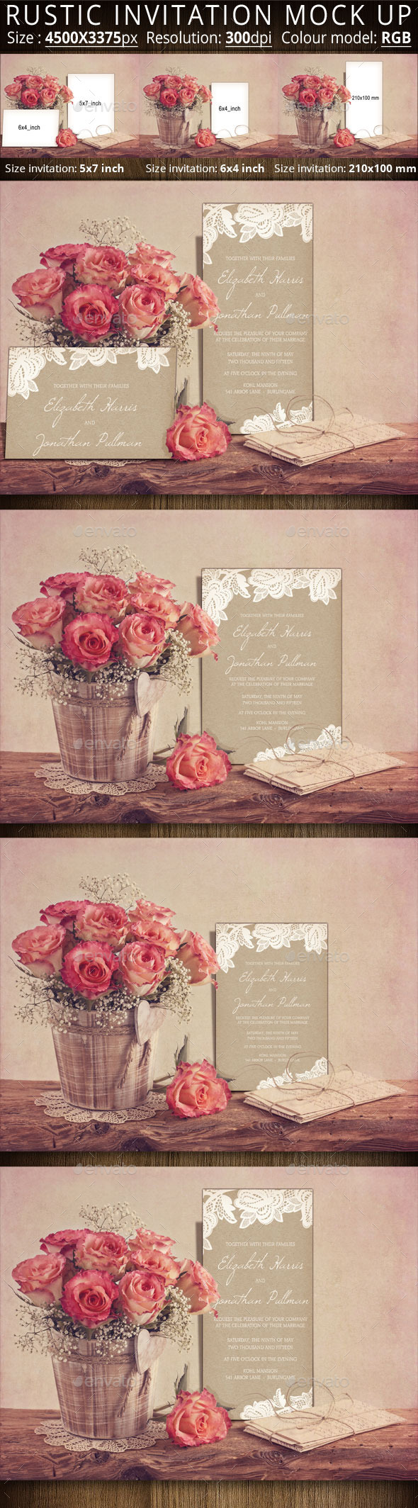 GraphicRiver Rustic Invitation Mock Up 11473429 GraphicRiver Rustic Invitation Mock Up 11473429