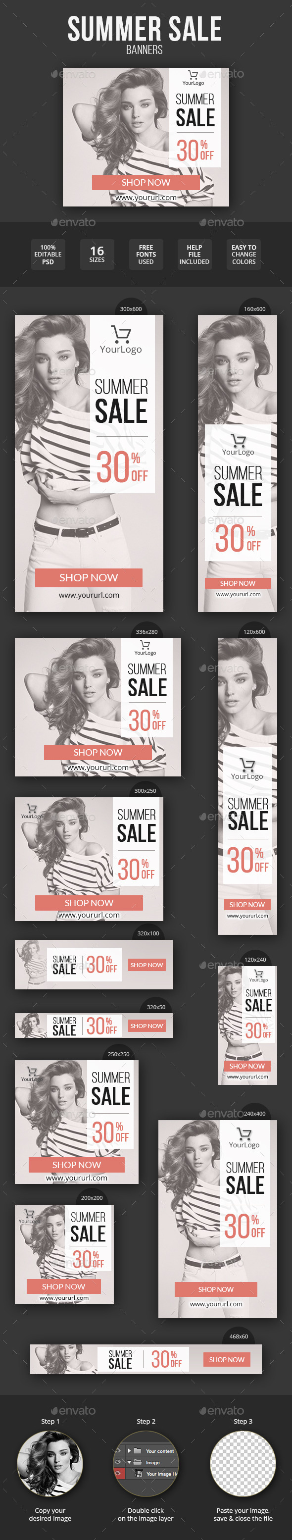 GraphicRiver Summer Sale Fashion Banner Set 11473879 GraphicRiver Summer Sale Fashion Banner Set 11473879