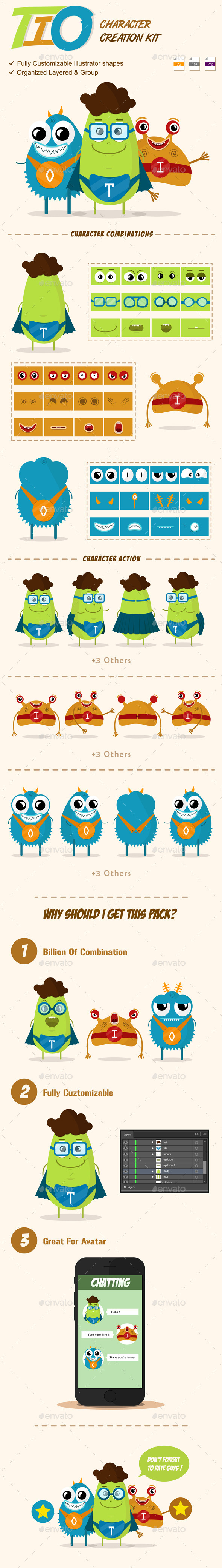 GraphicRiver Character Heroes Creation Kit 11451200 GraphicRiver Character Heroes Creation Kit 11451200