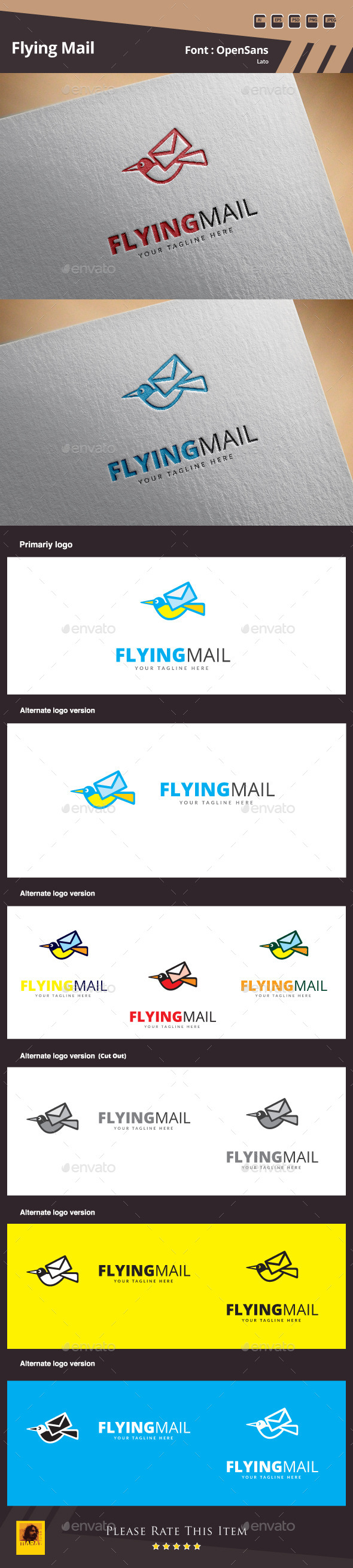 Flying Mail Logo Template (Symbols)