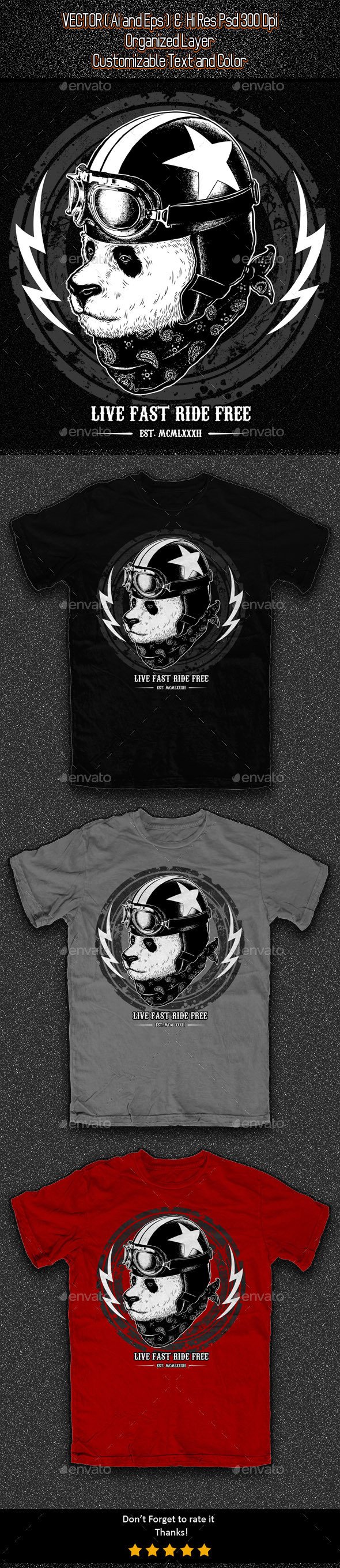 GraphicRiver Biker Panda 11476052 GraphicRiver Biker Panda 11476052