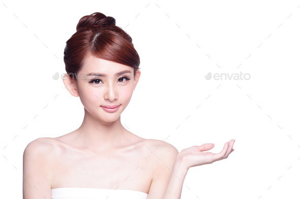 Young woman with health skin show (Misc) Photo Download