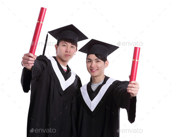 Two happy graduates student (Misc) Photo Download