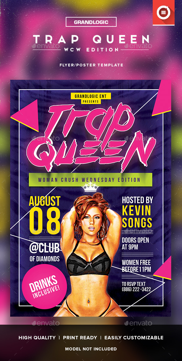 GraphicRiver Trap Queen Party Flyer Poster 11418454 GraphicRiver Trap Queen Party Flyer Poster 11418454