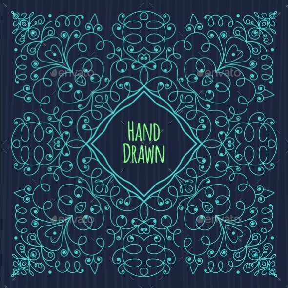 GraphicRiver Vector Floral Frame In Trendy Mono Line Style 11476963 GraphicRiver Vector Floral Frame In Trendy Mono Line Style 11476963