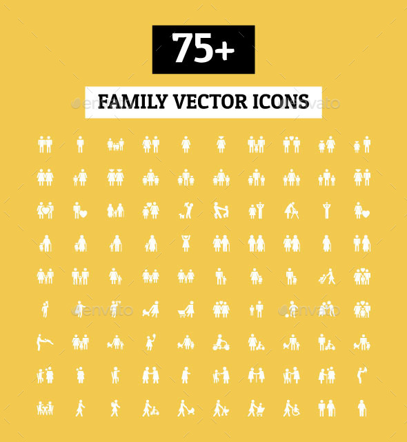 GraphicRiver 75& Family Vector Icons 11477086 GraphicRiver 75& Family Vector Icons 11477086