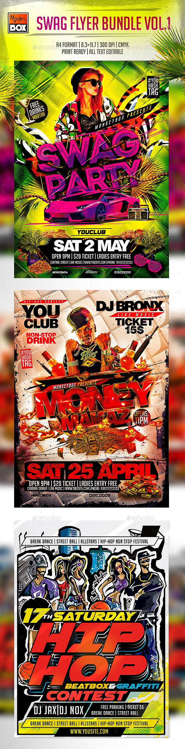 GraphicRiver Swag Flyer Bundle Vol.1 11477304 GraphicRiver Swag Flyer Bundle Vol.1 11477304