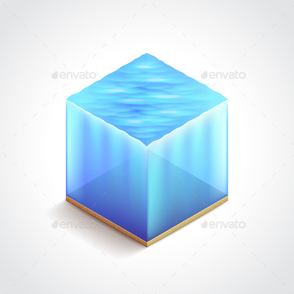 GraphicRiver Isometric Water Cube Vector Illustration 11477677 GraphicRiver Isometric Water Cube Vector Illustration 11477677