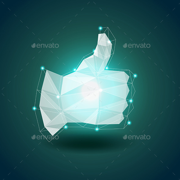 GraphicRiver Luminous Polygonal Hand Thumbs Up Vector 11477684 GraphicRiver Luminous Polygonal Hand Thumbs Up Vector 11477684