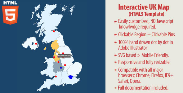 Interactive UK Map - HTML5