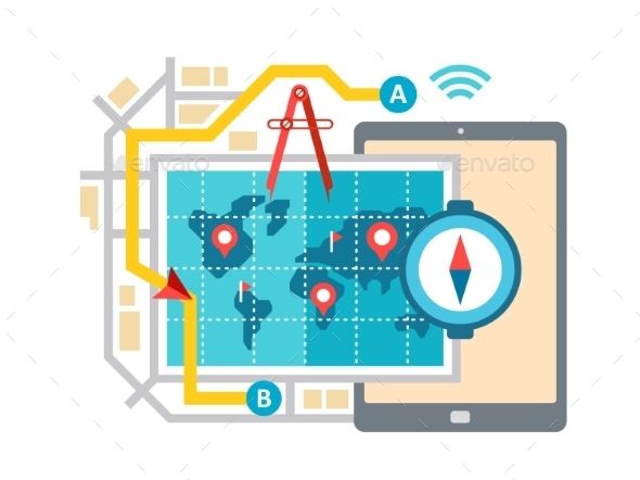 GraphicRiver GPS Map Navigation And Routing 11478297 GraphicRiver GPS Map Navigation And Routing 11478297