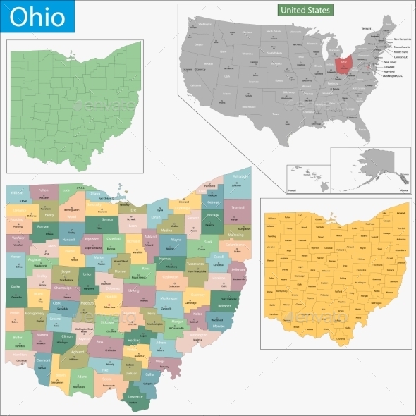 GraphicRiver Ohio Map 11480975 GraphicRiver Ohio Map 11480975