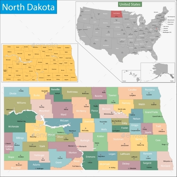 North Dakota Map (Travel)