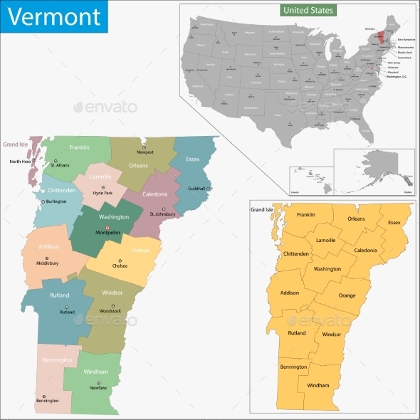 Vermont Map (Travel)