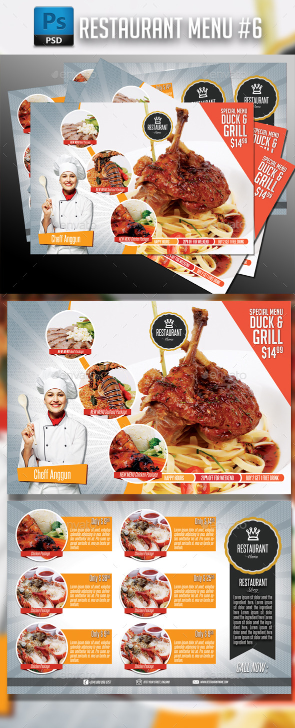 GraphicRiver Restaurant Menu Horizontal #6 11483130 GraphicRiver Restaurant Menu Horizontal #6 11483130
