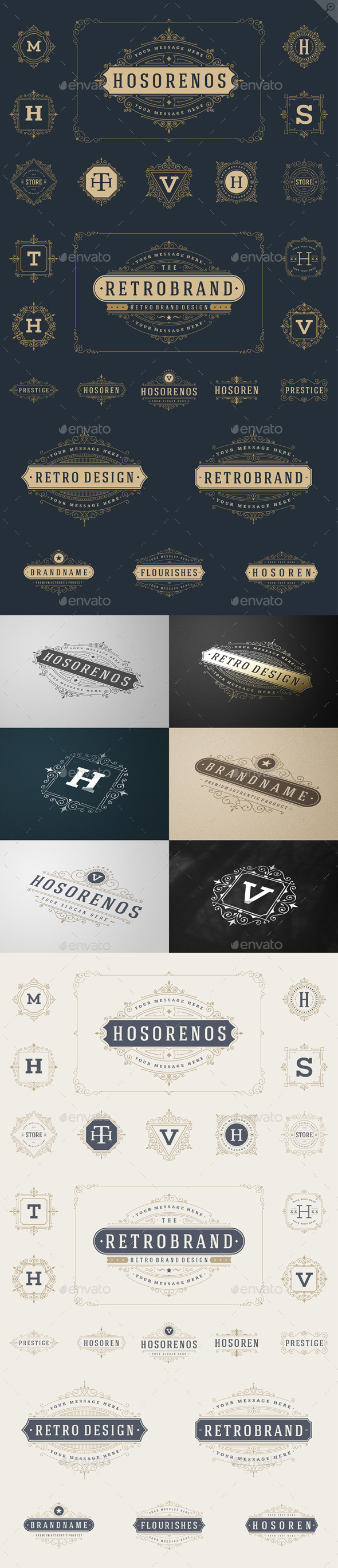 GraphicRiver 25 Ornaments Logotypes and Monograms 11489001 GraphicRiver 25 Ornaments Logotypes and Monograms 11489001
