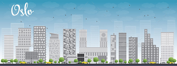 GraphicRiver Oslo Skyline with Grey Building and Blue Sky 11489268 GraphicRiver Oslo Skyline with Grey Building and Blue Sky 11489268