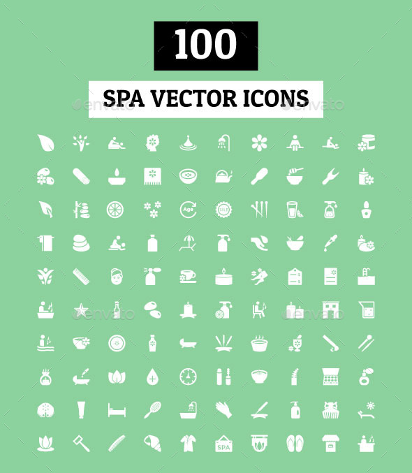 GraphicRiver 100 Spa Vector Icons 11489448 GraphicRiver 100 Spa Vector Icons 11489448