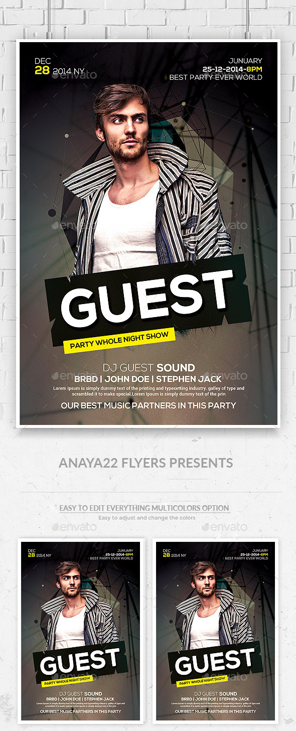 GraphicRiver Electro House Music DJ Flyer Template 11489501 GraphicRiver Electro House Music DJ Flyer Template 11489501