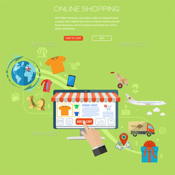 GraphicRiver Online Shopping Concept 11492009 GraphicRiver Online Shopping Concept 11492009