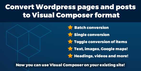 Convert Page and Post content to Visual Composer - VC Add on - CodeCanyon Item for Sale