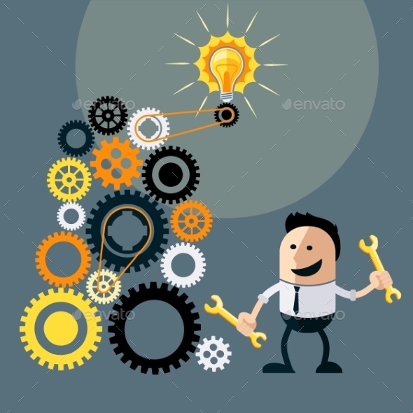 GraphicRiver Businessman With Ideas 11493154 GraphicRiver Businessman With Ideas 11493154
