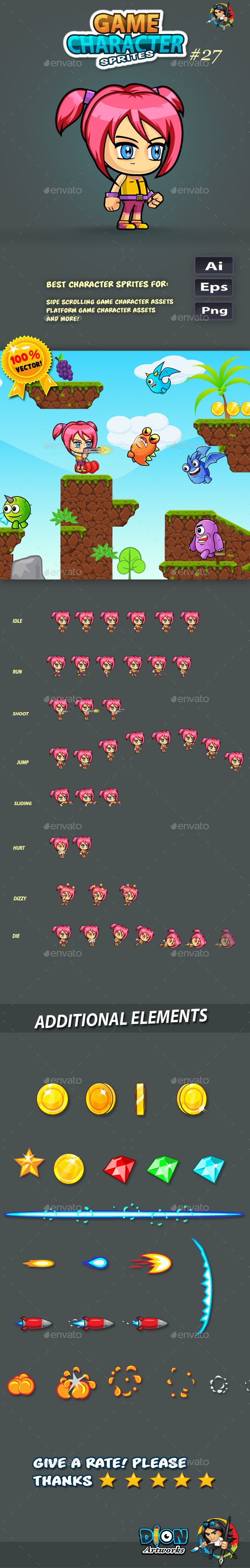 GraphicRiver 2D Game Character Sprites 27 11493283 GraphicRiver 2D Game Character Sprites 27 11493283