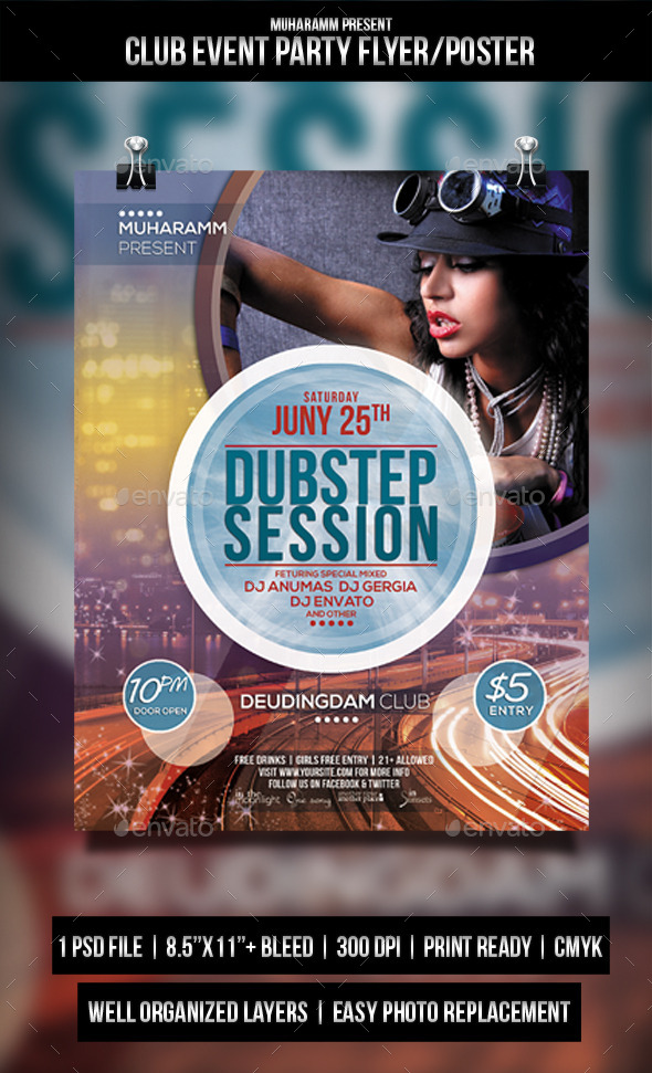 GraphicRiver Club Event Party Flyer Poster 11427110 GraphicRiver Club Event Party Flyer Poster 11427110