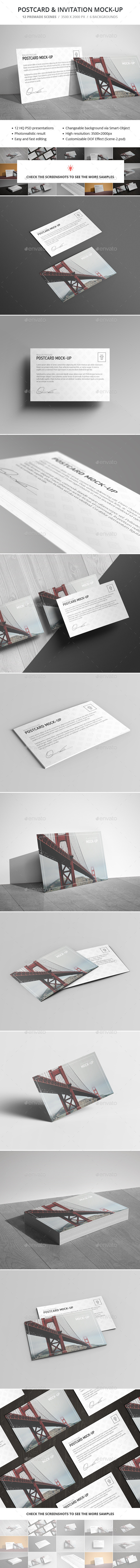 Postcard & Invitation Mock-up