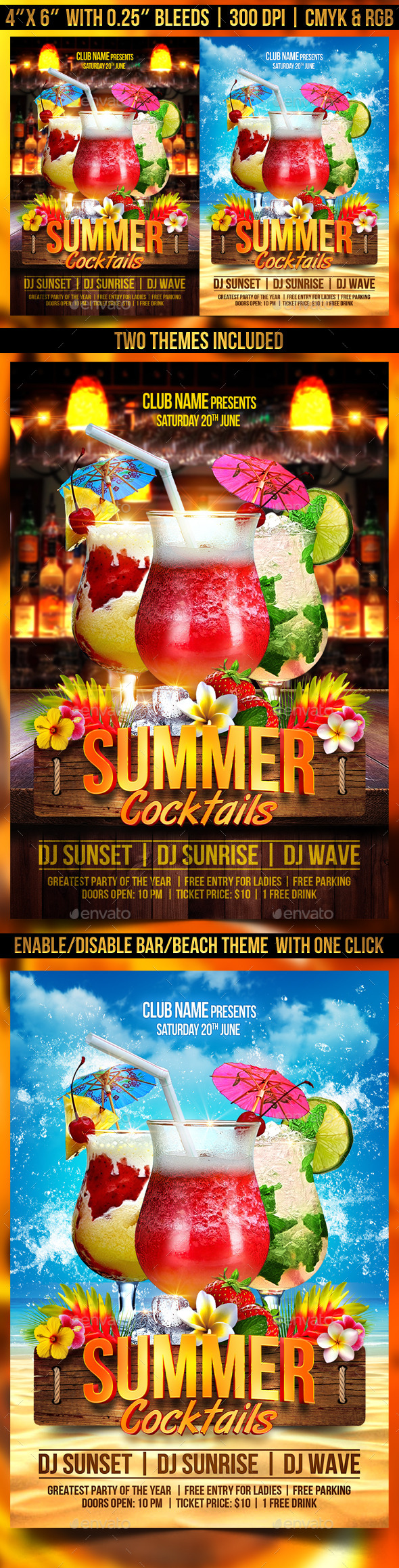 GraphicRiver Summer Cocktails Flyer Template 11493905 GraphicRiver Summer Cocktails Flyer Template 11493905