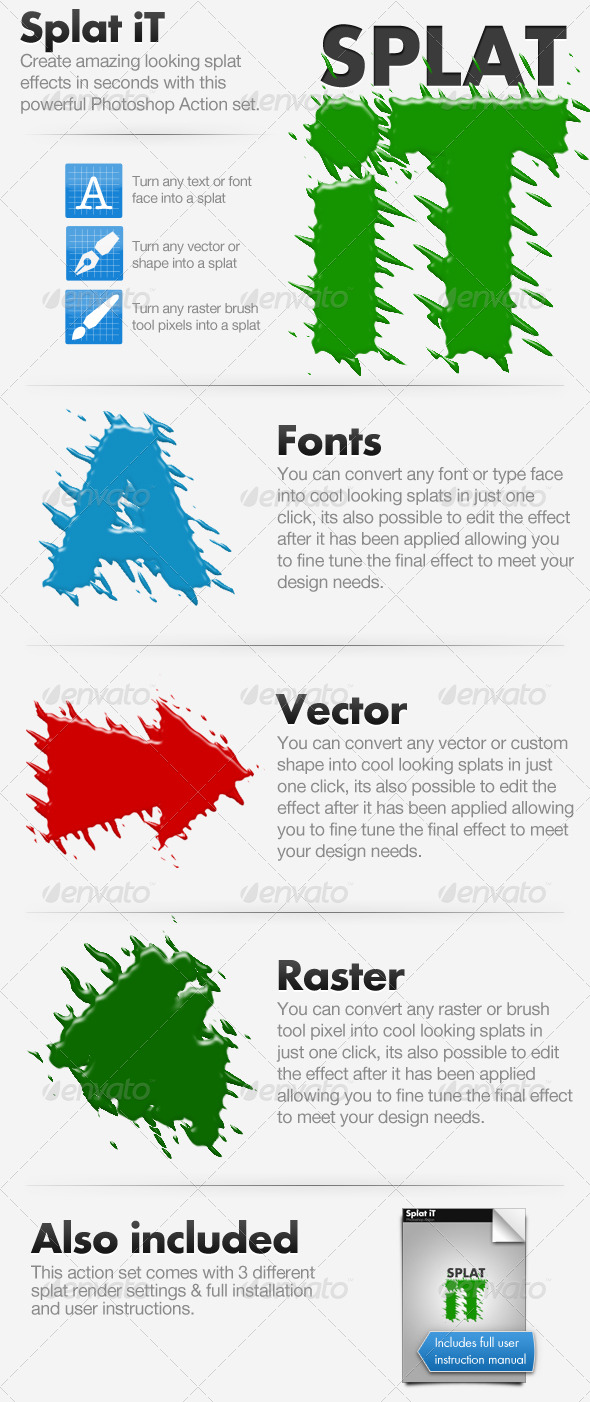 Splat iT - Give Your Work The Splat Effect! - Text Effects Actions