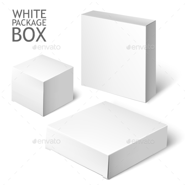 GraphicRiver Set Of White Package Square Cardboard Package Box 11494197 GraphicRiver Set Of White Package Square Cardboard Package Box 11494197