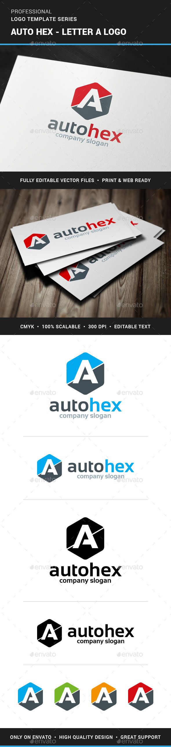 GraphicRiver Auto Hex Letter A Logo 11494323 GraphicRiver Auto Hex Letter A Logo 11494323