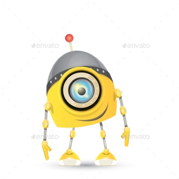 GraphicRiver Orange Cartoon Robot Isolated On White 11494606 GraphicRiver Orange Cartoon Robot Isolated On White 11494606