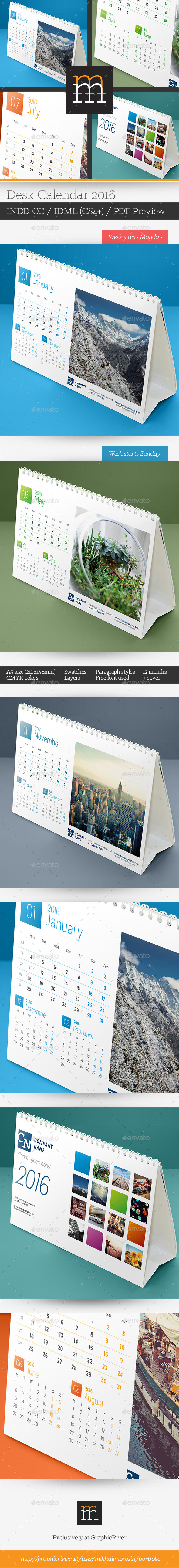 GraphicRiver Desk Calendar 2016 11408180 GraphicRiver Desk Calendar 2016 11408180