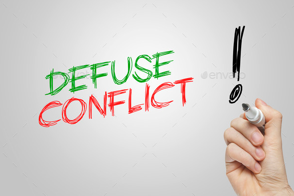 Hand writing defuse conflict (Misc) Photo Download
