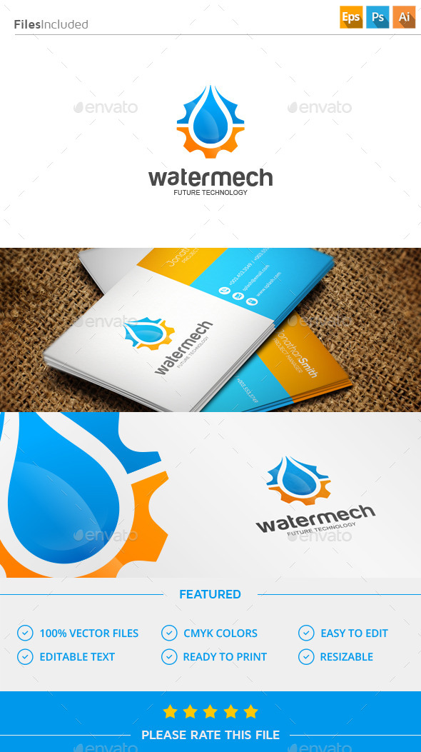 GraphicRiver Water Technology Logo 11498772 GraphicRiver Water Technology Logo 11498772
