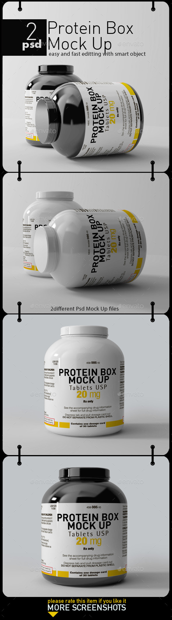 GraphicRiver 2 Protein Canister Mock Up 11499196 GraphicRiver 2 Protein Canister Mock Up 11499196