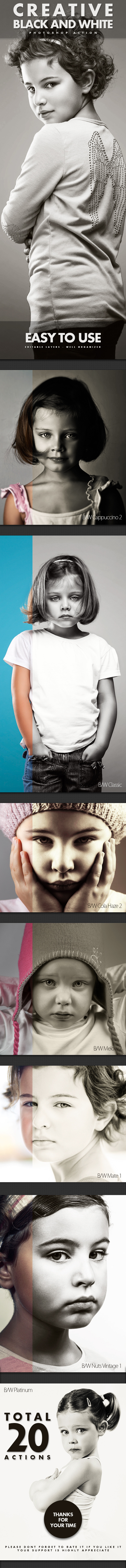 GraphicRiver Creative B&W Photoshop Actions 11500365 GraphicRiver Creative B&W Photoshop Actions 11500365