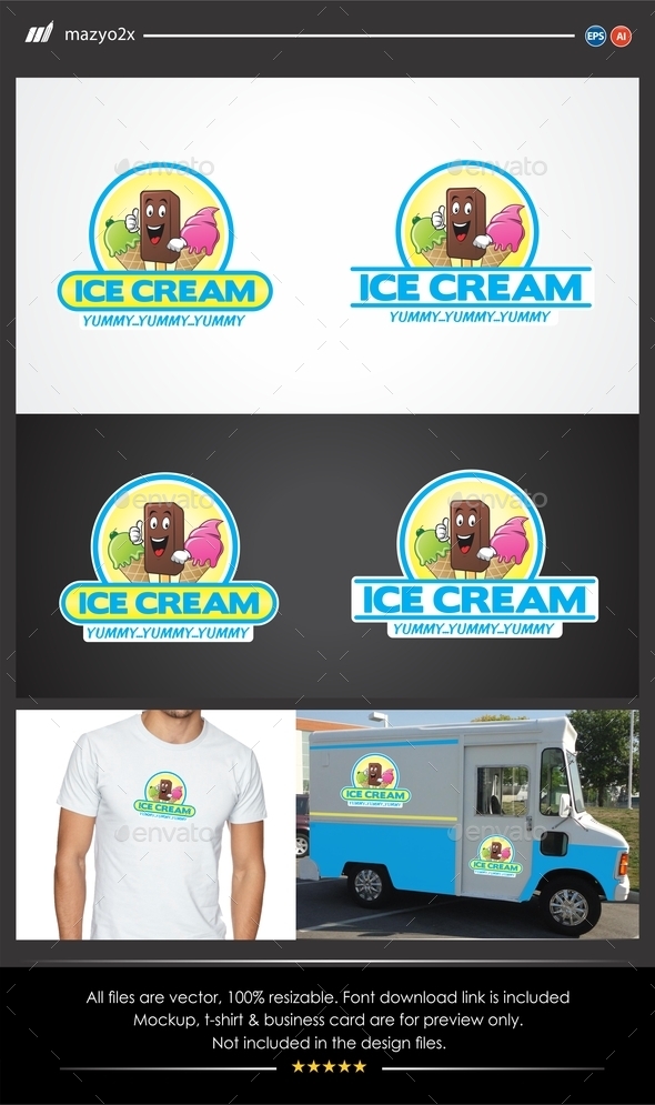 GraphicRiver Ice Cream Logo 11490388 GraphicRiver Ice Cream Logo 11490388