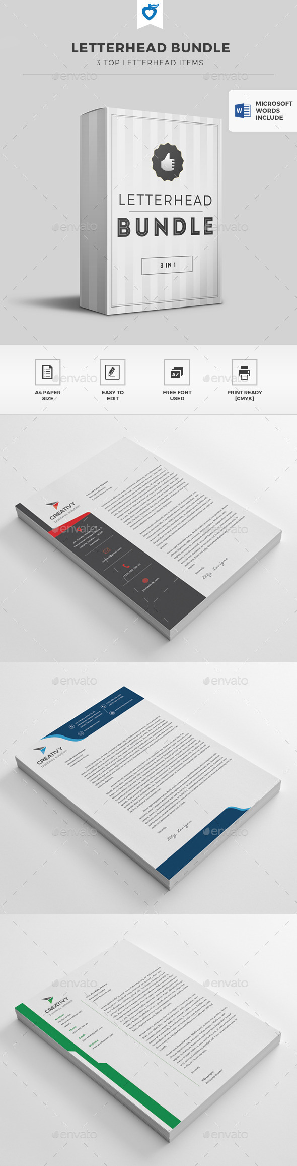 GraphicRiver Letterhead Bundle 11501010 GraphicRiver Letterhead Bundle 11501010