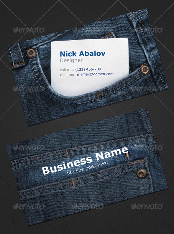 Jeans Business Card - Real Objects Business Cards