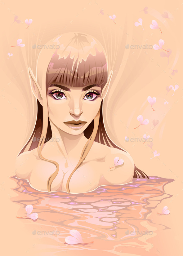 GraphicRiver Portrait of a Lady in the Water 11506027 GraphicRiver Portrait of a Lady in the Water 11506027