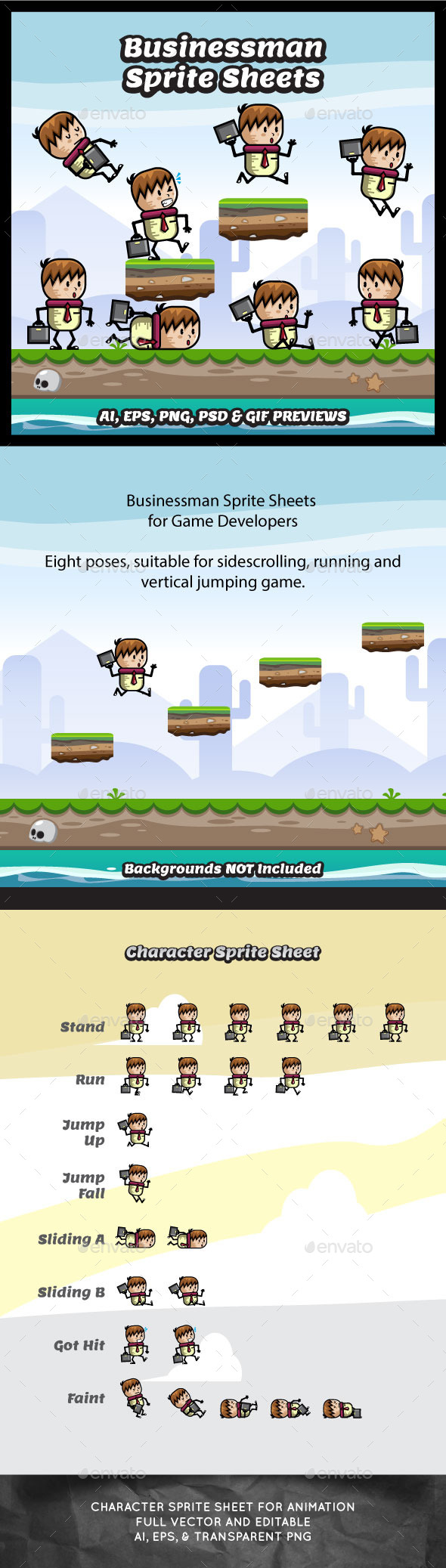 GraphicRiver Businessman Game Character Sprite Sheets 11506595 GraphicRiver Businessman Game Character Sprite Sheets 11506595