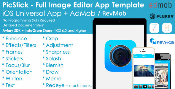 CodeCanyon PicStick Image Editor App Template & AdMob iAd 11508513 CodeCanyon PicStick Image Editor App Template & AdMob iAd 11508513