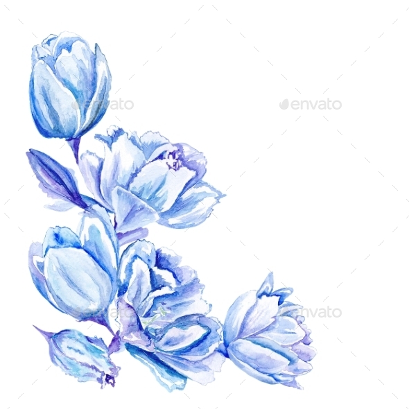 GraphicRiver Watercolor Floral Corner 11508536 GraphicRiver Watercolor Floral Corner 11508536