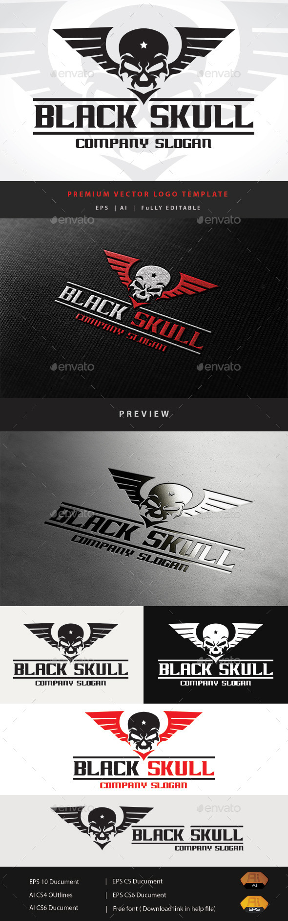 GraphicRiver Black Skull 11508917 GraphicRiver Black Skull 11508917