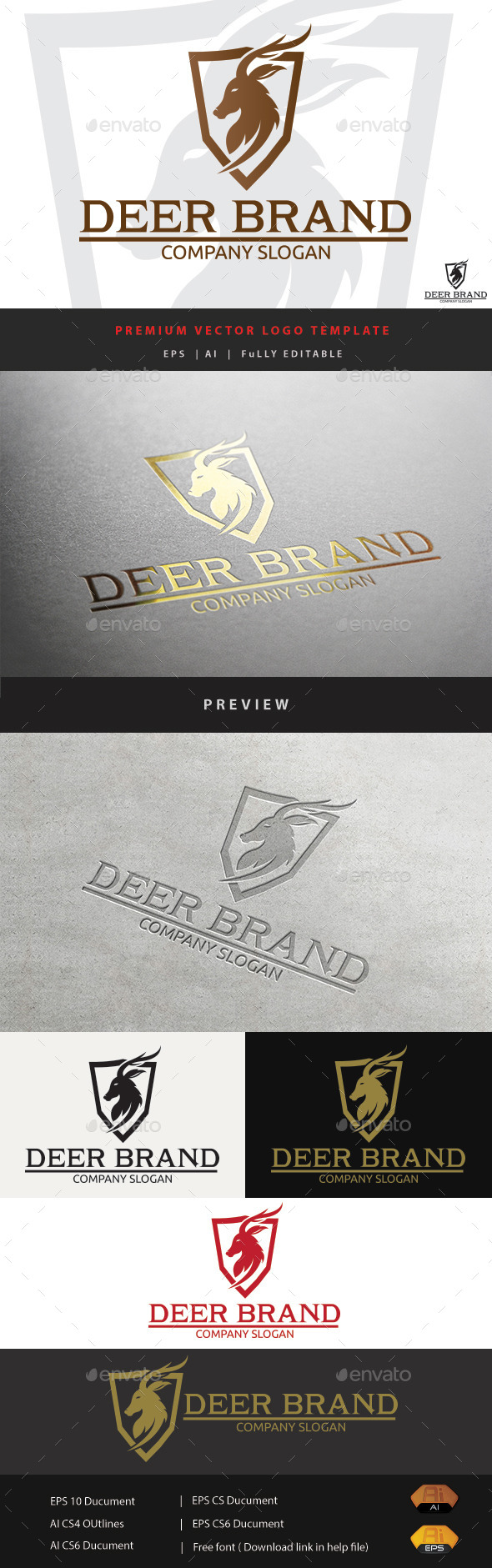 GraphicRiver Deer Brand 11509067 GraphicRiver Deer Brand 11509067