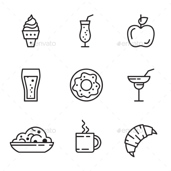 GraphicRiver Vector Food Icons Set 11509699 GraphicRiver Vector Food Icons Set 11509699