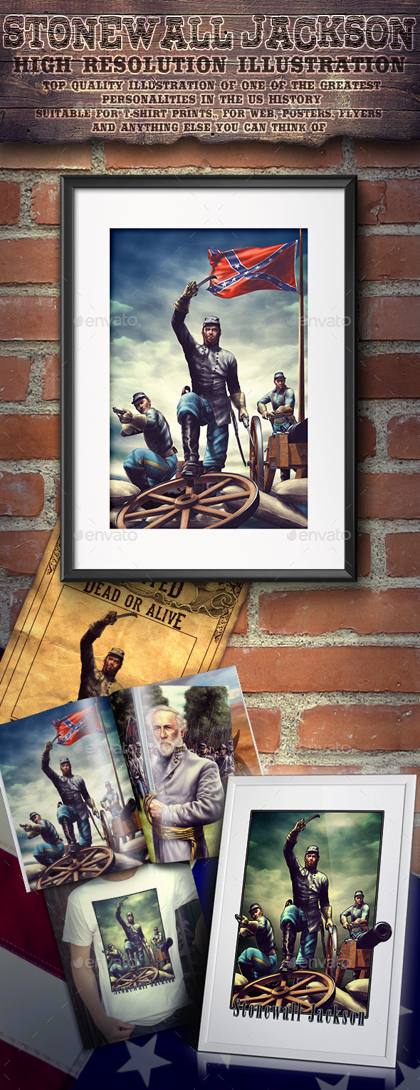 GraphicRiver Stonewall Jackson Illustration 11510481 GraphicRiver Stonewall Jackson Illustration 11510481